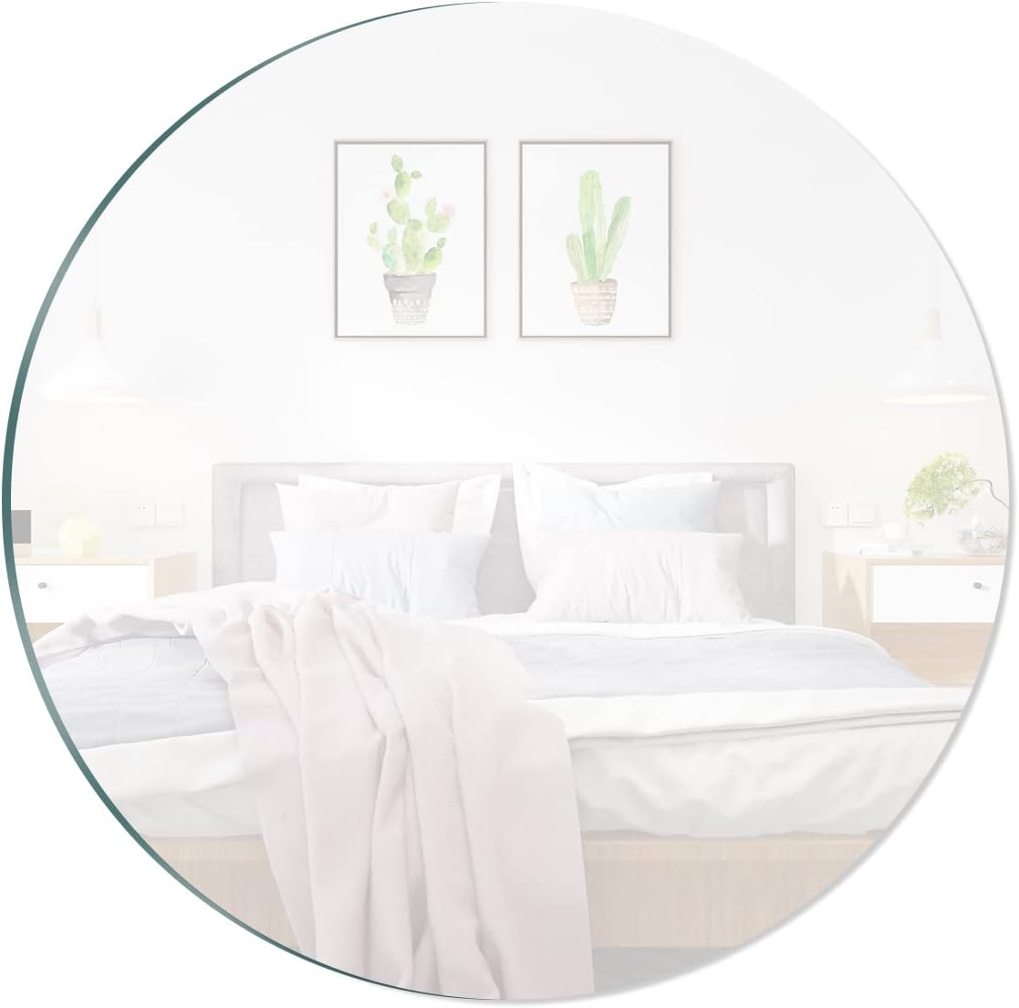 Round glass mirror