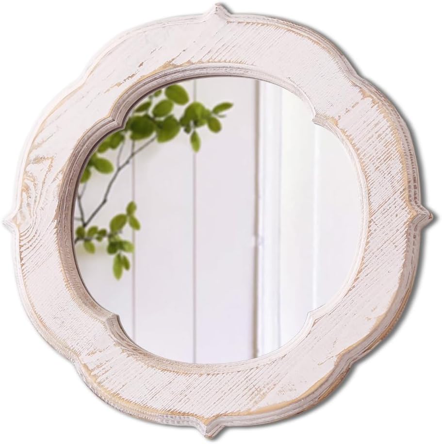 White round wall mirror