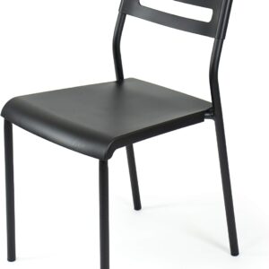 Black stationary desk chair