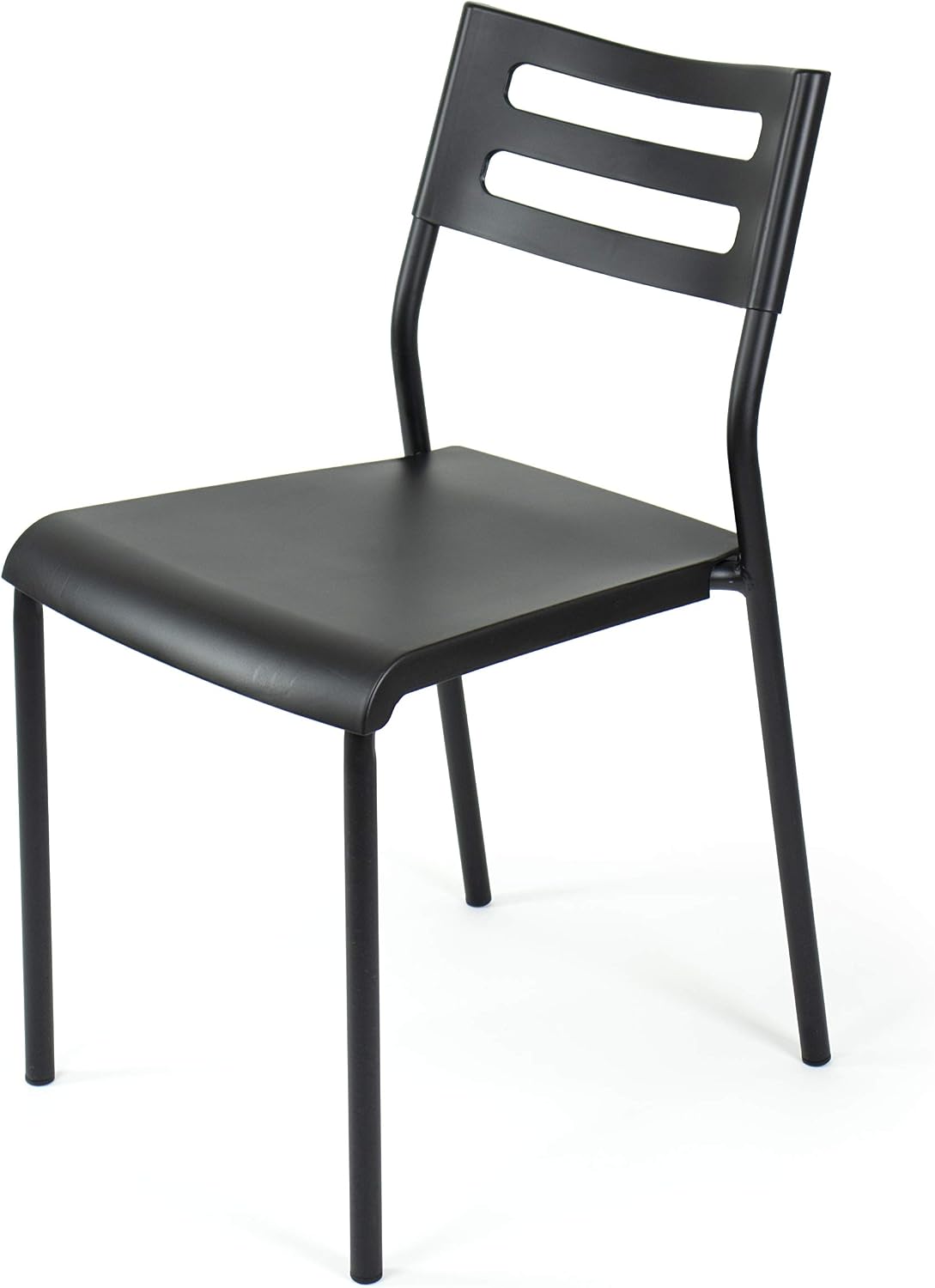 Black stationary desk chair