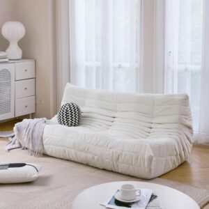 Ivory corduroy sofa