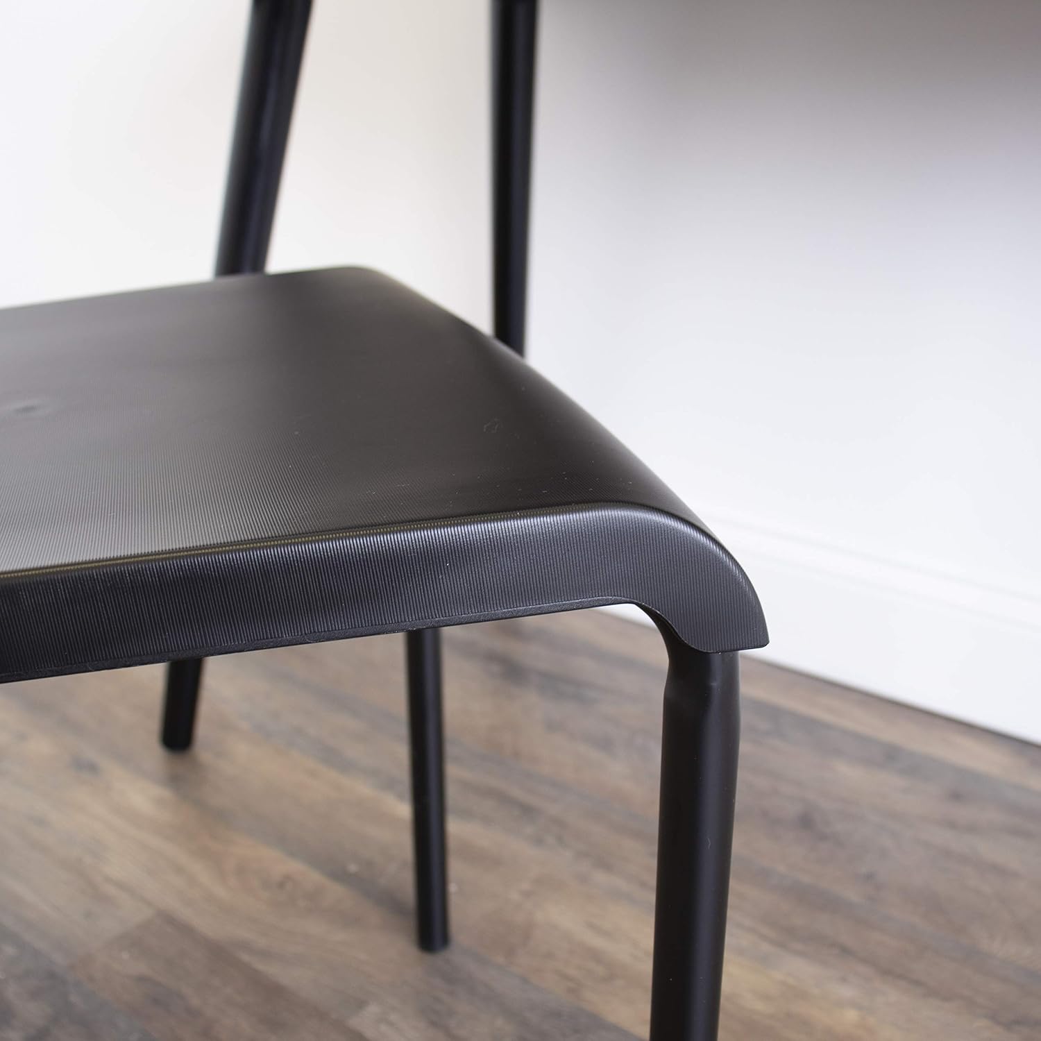 Black stationary desk chair - Image 2