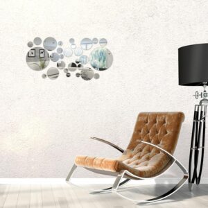Round mirror decal