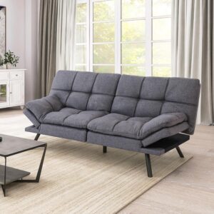 Dark grey memory foam sofa bed